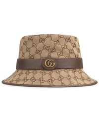 Gucci - Logo-pattern Cotton-blend Bucket Hat - Lyst