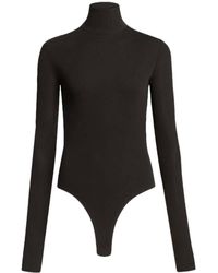 Alaïa - Body jersey heart con scollo sul retro a forma di cuore - Lyst