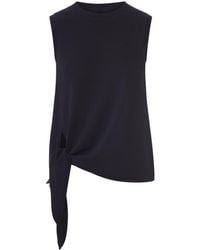 JW Anderson - J.W.Anderson Cotton Tank Top With Knotted Hem - Lyst