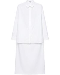 Alaïa - Asymmetric Cotton Poplin Shirt - Lyst