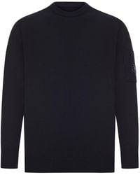 C.P. Company - Crew Neck Sweater In Extrafine Merino Wool - Lyst