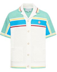 Casablancabrand - Crochet Effect Tennis Shirt - Lyst