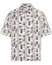 Prada - Patterned Bowling Shirt - Lyst