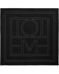 TOTEME - Silk Scarf With Monogram Embroidery - Lyst