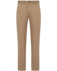 Incotex - Pantaloni chino con pinces in lino e cotone - Lyst