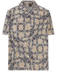 Loewe - X Paula's Ibiza Short-Sleeved Shirt With All-Over Anagram - Lyst