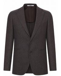 Tagliatore - Textured Fabric Blazer Jacket With Two Buttons - Lyst