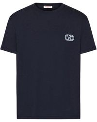 Valentino Garavani - Cotton T-shirt With Vlogo Signature Patch - Lyst
