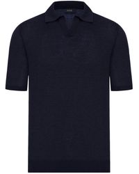 Nome G - Silk V-Neck Polo Shirt - Lyst