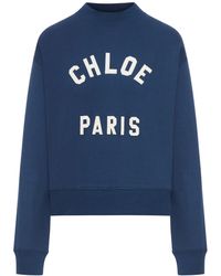 Chloé - Maglione a collo alto con logo - Lyst
