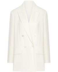 Max Mara - Blazer doppiopetto in cady - Lyst