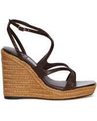 Jimmy Choo - Ayla 110 Shoe With Lizard Effect Leather Wedge - Lyst