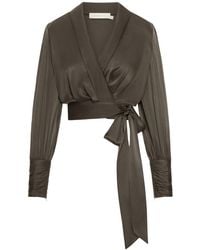 Zimmermann - Silk Wrap Top - Lyst