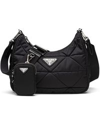 Prada Re-nylon Quilted Shoulder Bag - Black