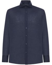 Brunello Cucinelli - Classic Cotton And Silk Blend Shirt - Lyst