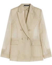 Max Mara - Silk Organza Slogan Jacket - Lyst