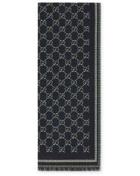 Gucci - Sciarpa in lana gg jacquard - Lyst