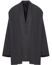 TOTEME - Blazer With Wool Blend Scarf - Lyst