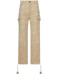 Etro - Jacquard Cargo Trousers With Floral Pattern And Drawstring - Lyst