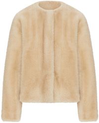 Max Mara - Giacca corta in ecopelliccia - Lyst
