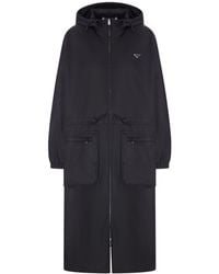 Prada - Re-nylon Trench Coat With Hood - Lyst