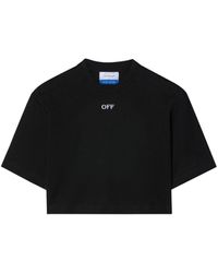 Off-White c/o Virgil Abloh - Cropped Thirt con Off ricamo - Lyst