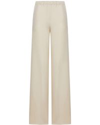 Max Mara - Linen And Silk Trousers - Lyst