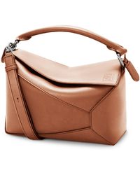 Loewe - Borsa puzzle edge piccola in pelle di vitello classica - Lyst