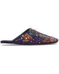 Dries Van Noten - Mule in crÊpe satin decorato - Lyst