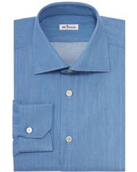 Kiton - Classic Denim-Effect Cotton Shirt - Lyst