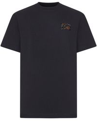 Burberry - Cotton T-Shirt With Horseman Logo - Lyst