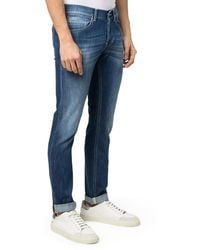 Dondup Jeans skinny a vita media - Blu