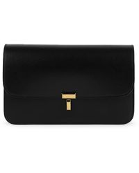 TOTEME - Borsa a tracolla in pelle nera con chiusura t-lock - Lyst