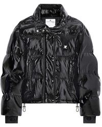 Courreges - Vinyl Bomber Jacket With Contrasting Embroidered Ac Logo - Lyst