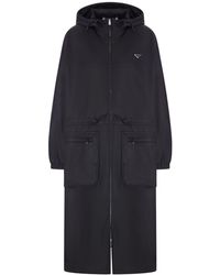 Prada - Re-Nylon Trench Coat With Hood - Lyst