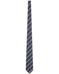 Kiton - Cravatta a righe diagonali - Lyst
