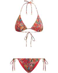 Etro - Bikini With Paisley Foliage Motif - Lyst