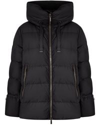Moorer - Short Quilted Nylon Down Jacket With Hood - Lyst