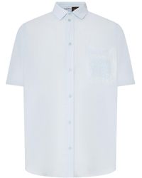 Loewe - X Paula's Ibiza Short-Sleeved Textured Poplin Shirt - Lyst