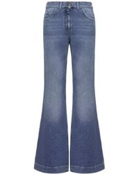 Moncler - Wide Leg Denim Jeans - Lyst