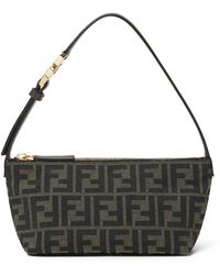 Fendi - Vanity pouch small ff zucca in tessuto jacquard - Lyst