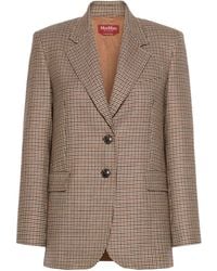 Max Mara - Single-Breasted Yarn-Dyed Wool Blazer - Lyst