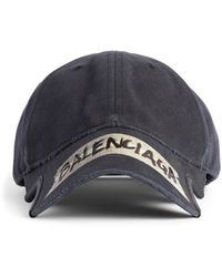 Balenciaga - Cotton Drill Masking Tape Cap With A Washed Effect - Lyst