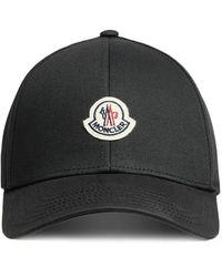 Moncler - Cotton Gabardine Baseball Cap - Lyst