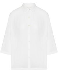 120% Lino - Oversized Linen Shirt - Lyst