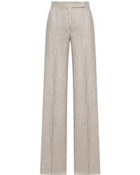 Max Mara - Chevron Linen Batavia Trousers - Lyst