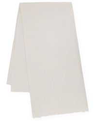 Brunello Cucinelli - Sciarpa in cashmere e seta con paillettes - Lyst