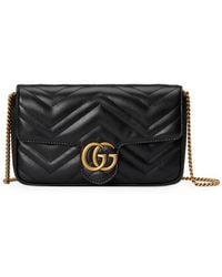 Gucci - GG Marmont Mini Wallet With Chain And Card Holder - Lyst