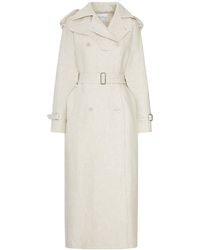 Max Mara - Spolverino doppiopetto in drill di puro lino - Lyst