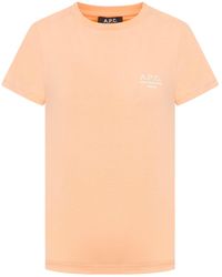 A.P.C. - T-shirt denise in cotone con logo - Lyst